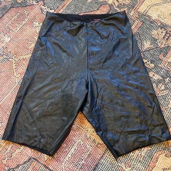 Commando Faux Leather Bike Shorts Sz L - Picture 2 of 4